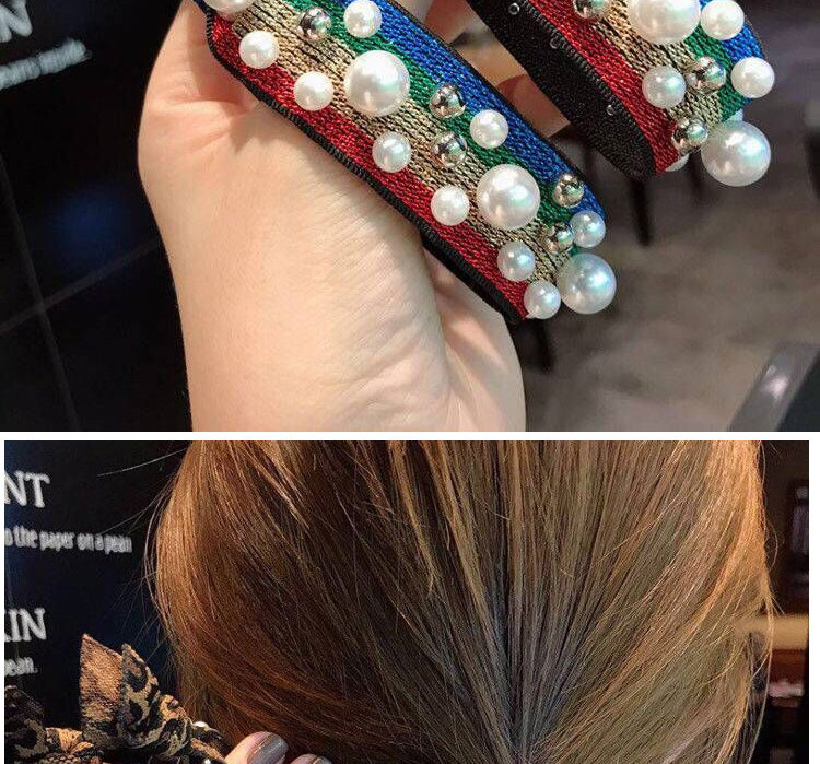 Fashion Color Beaded Leopard Knotted Hairline,Hair Ring