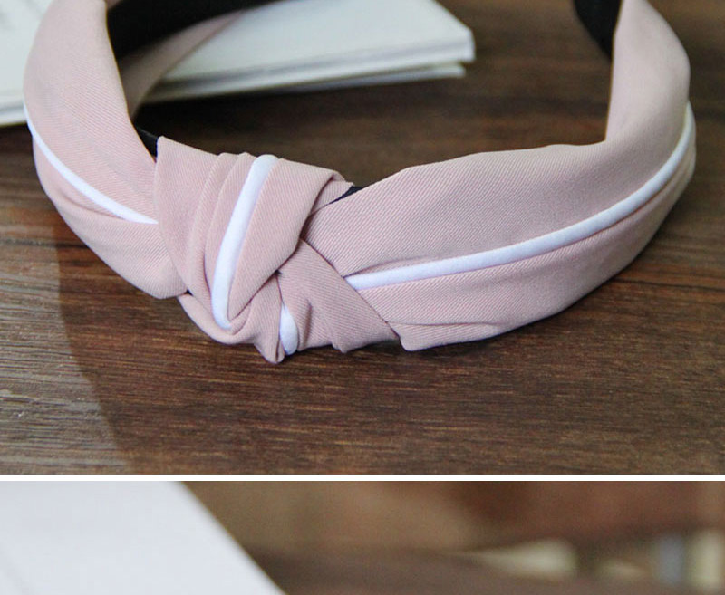 Fashion Pink Splicing Knotted Widened Headband,Head Band