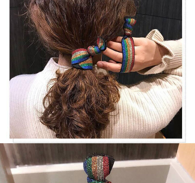 Fashion Color Striped Knotted Hairline,Hair Ring