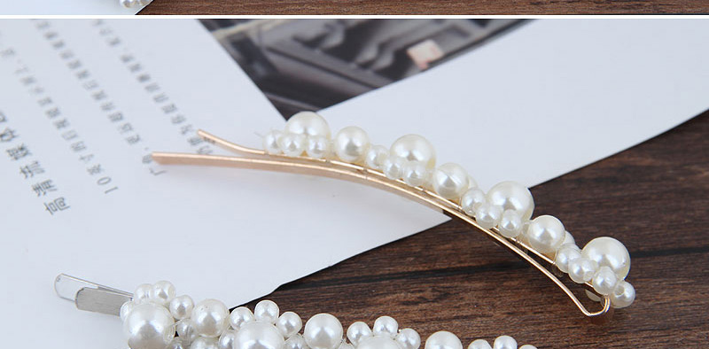 Fashion Gold (golden Bottom) Pearl Small Flower Hairpin,Hairpins