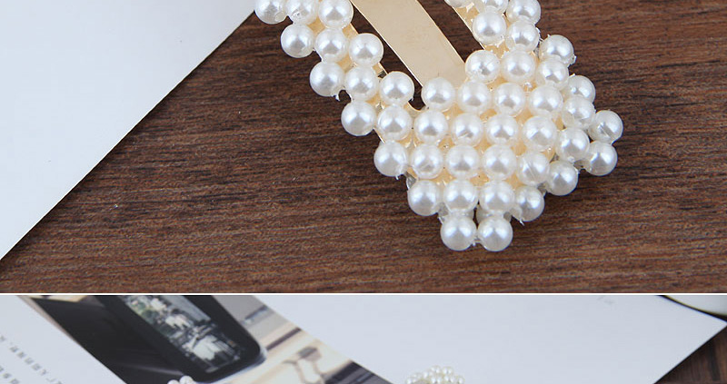 Fashion Silver (silver Bottom) Pearl Small Flower Hairpin,Hairpins