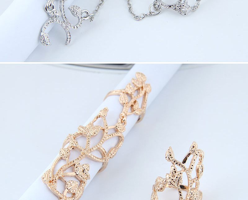 Fashion Silver Metal Rose Piece Ring,Fashion Rings