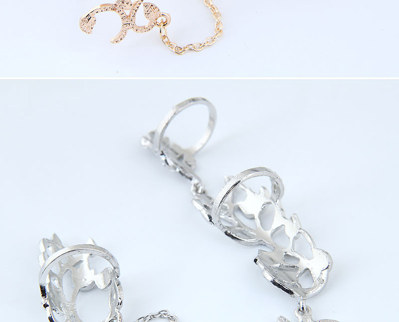 Fashion Gold Metal Rose Piece Ring,Fashion Rings