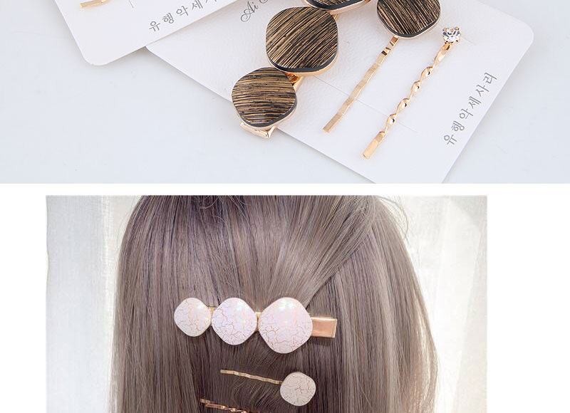 Fashion Gold Square Metal Side Duckbill Clip,Hairpins