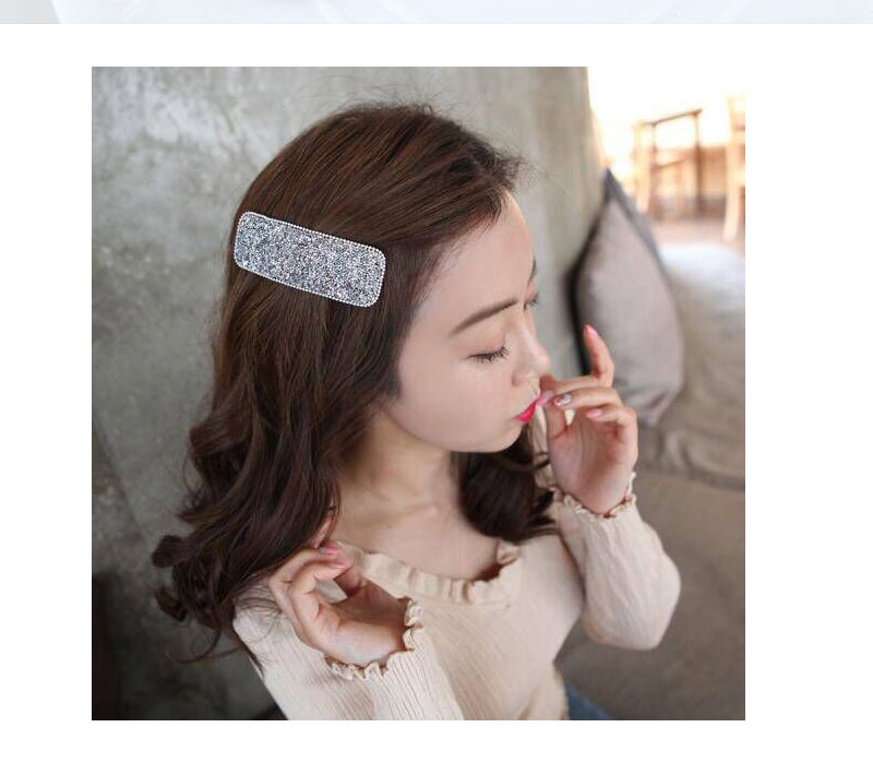 Fashion Print Water Droplet Rectangle Hair Clip,Hairpins