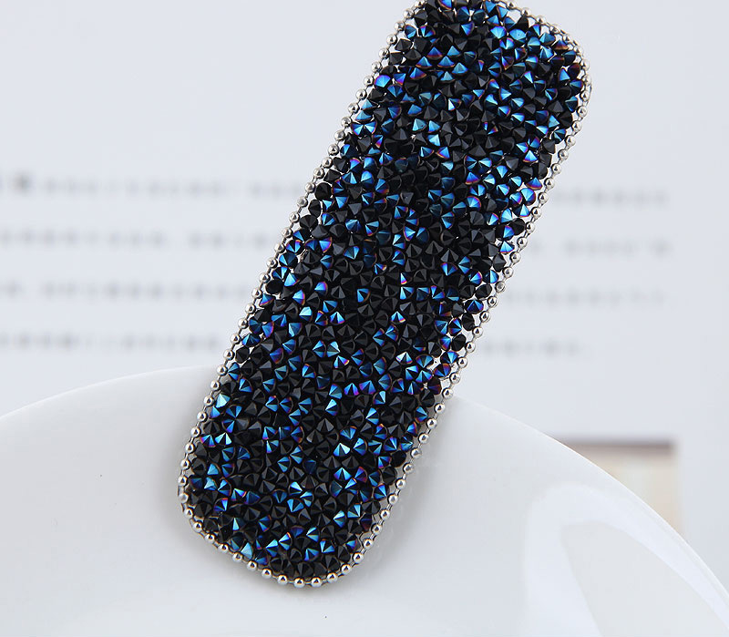 Fashion Gun Black Water Droplet Rectangle Hair Clip,Hairpins