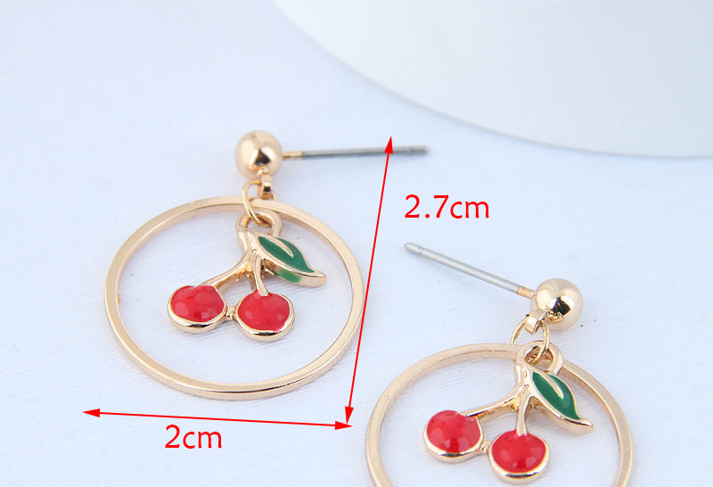 Fashion Gold Cherry Earrings,Drop Earrings