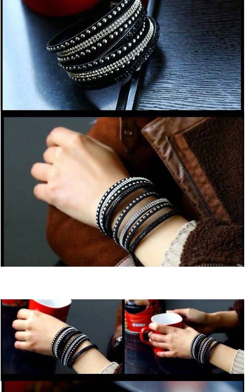 Fashion Red Diamond-studded Multi-layer Bracelet,Fashion Bracelets