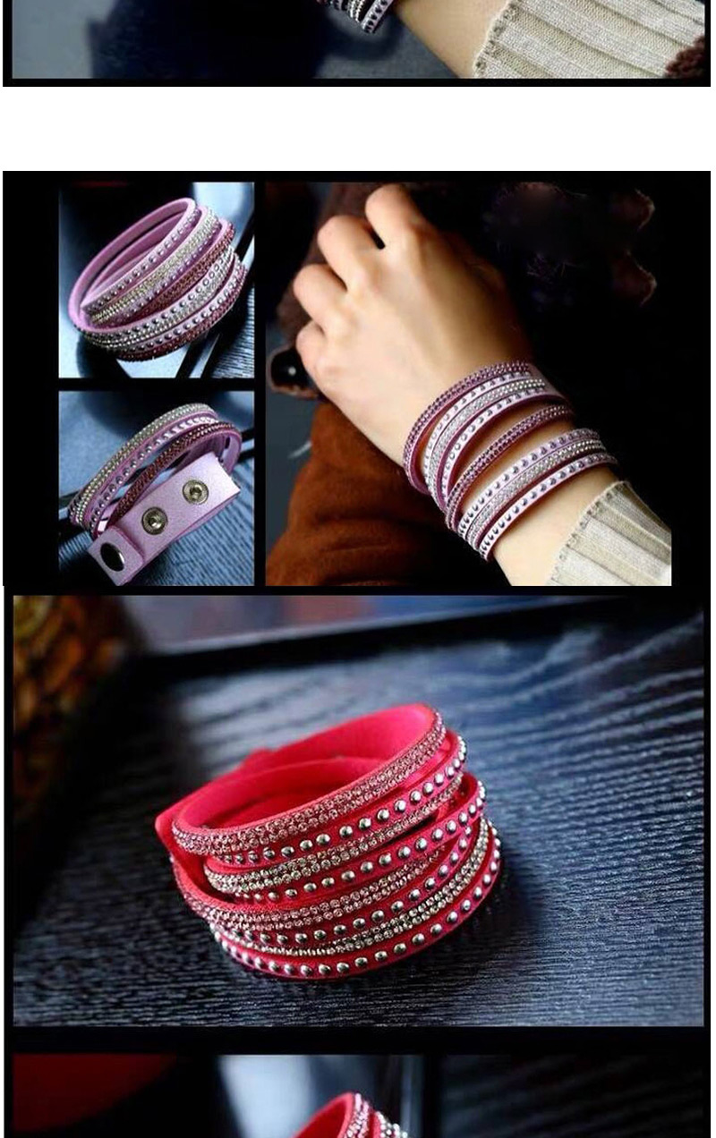 Fashion Red Diamond-studded Multi-layer Bracelet,Fashion Bracelets
