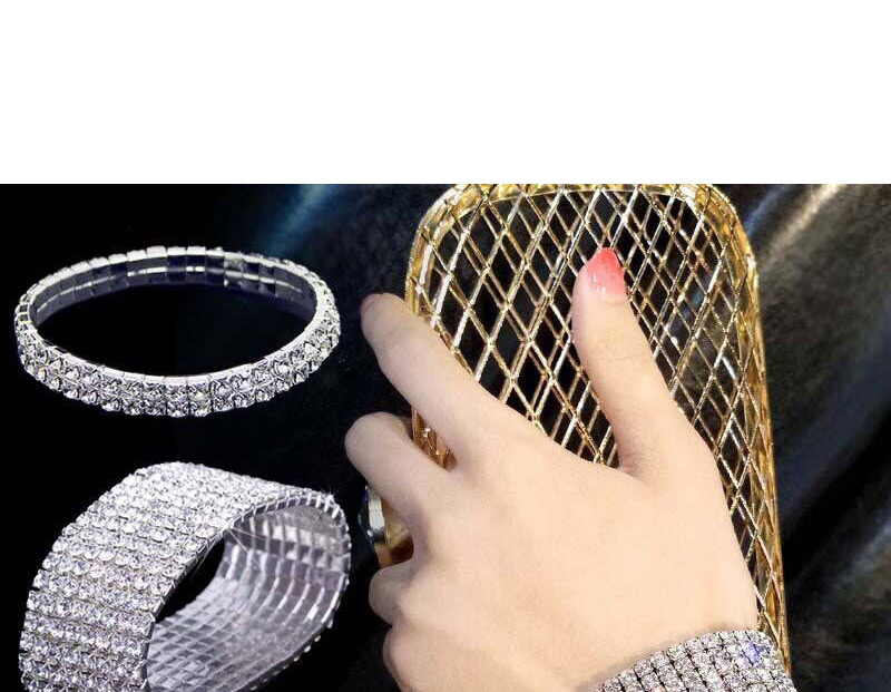 Fashion Silver (two Rows) Metal Diamond Bracelet,Fashion Bracelets