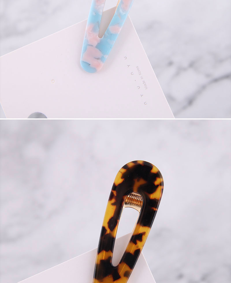Fashion Colored Leopard Square Character Clip,Hairpins
