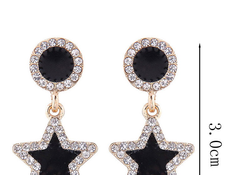 Fashion Gold Pentagram With Stud Earrings,Drop Earrings