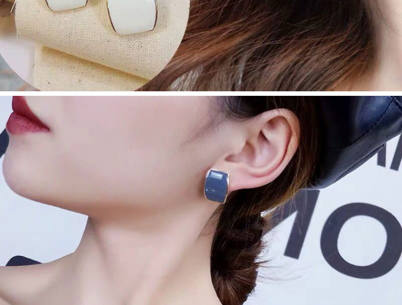 Fashion Gray Glaze Ear Studs,Stud Earrings
