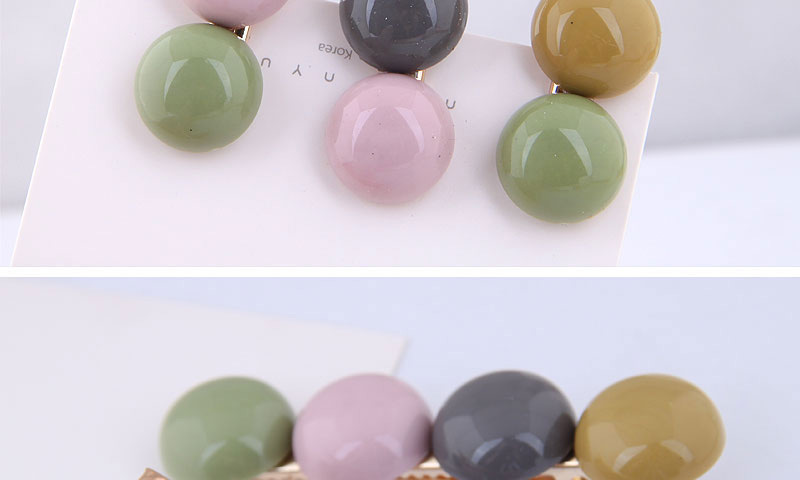 Fashion Gray + Pink Candy Color Hair Clip,Hairpins