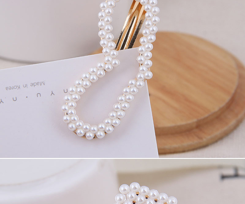 Fashion Gold Imitation Pearl Small Flower Hairpin (water Droplets),Hairpins