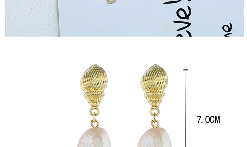 Fashion Gold Metal Conch Stud Earrings,Drop Earrings