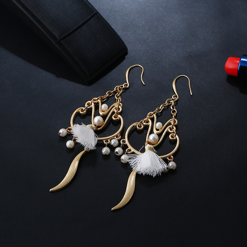 Fashion Gold Color Irregular Shape Decorated Earrings,Drop Earrings