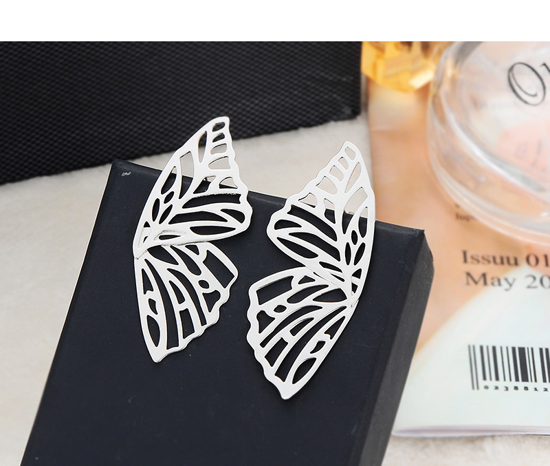Fashion Silver Color Hollow Out Deisgn Butterfly Shape Earrings,Stud Earrings