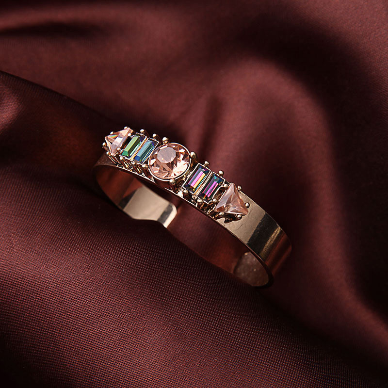 Fashion Gold Color Geometric Shape Decorated Opening Bracelet,Fashion Bangles
