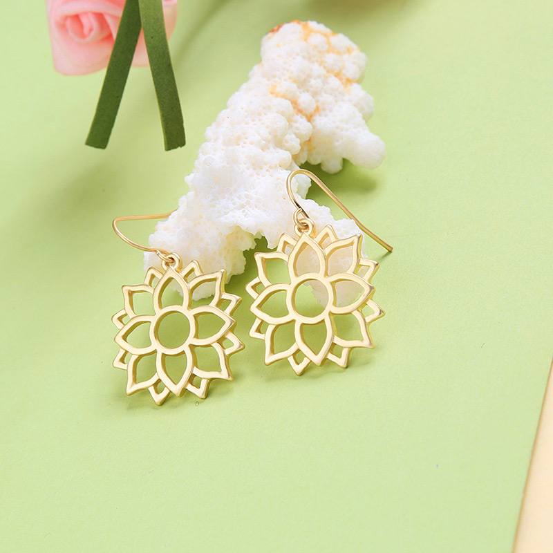 Fashion Gold Color Hollow Out Design Pure Color Earrings,Drop Earrings