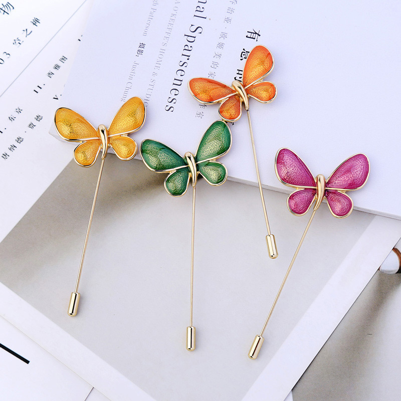 Fashion Yellow Butterfly Shape Design Brooch,Korean Brooches