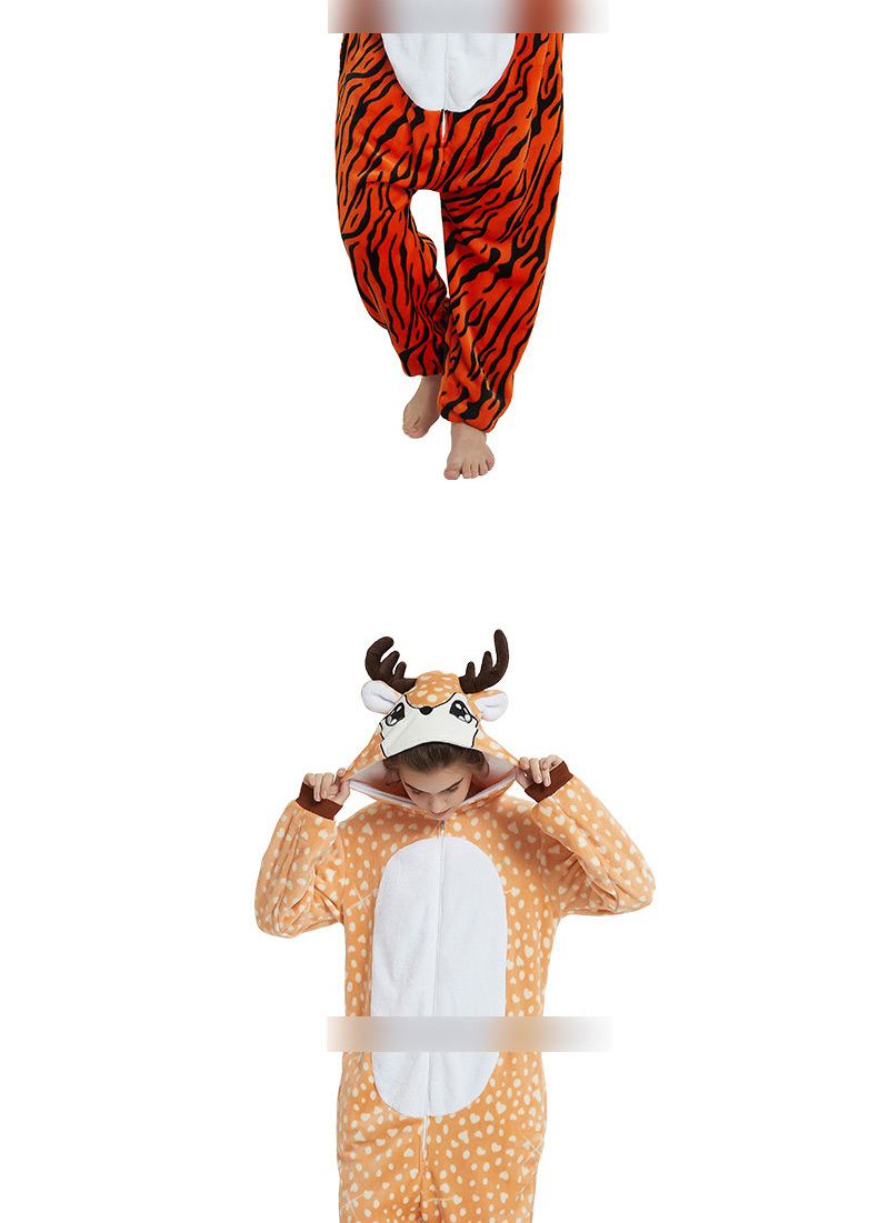 Fashion Brown Lion Shape Decorated Jumpsuit(for Child),Cartoon Pajama