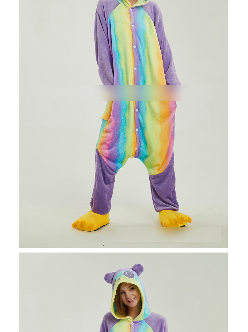 Fashion Multi-color Panda Shape Decorated Color-matching Jumpsuit(for Child),Cartoon Pajama