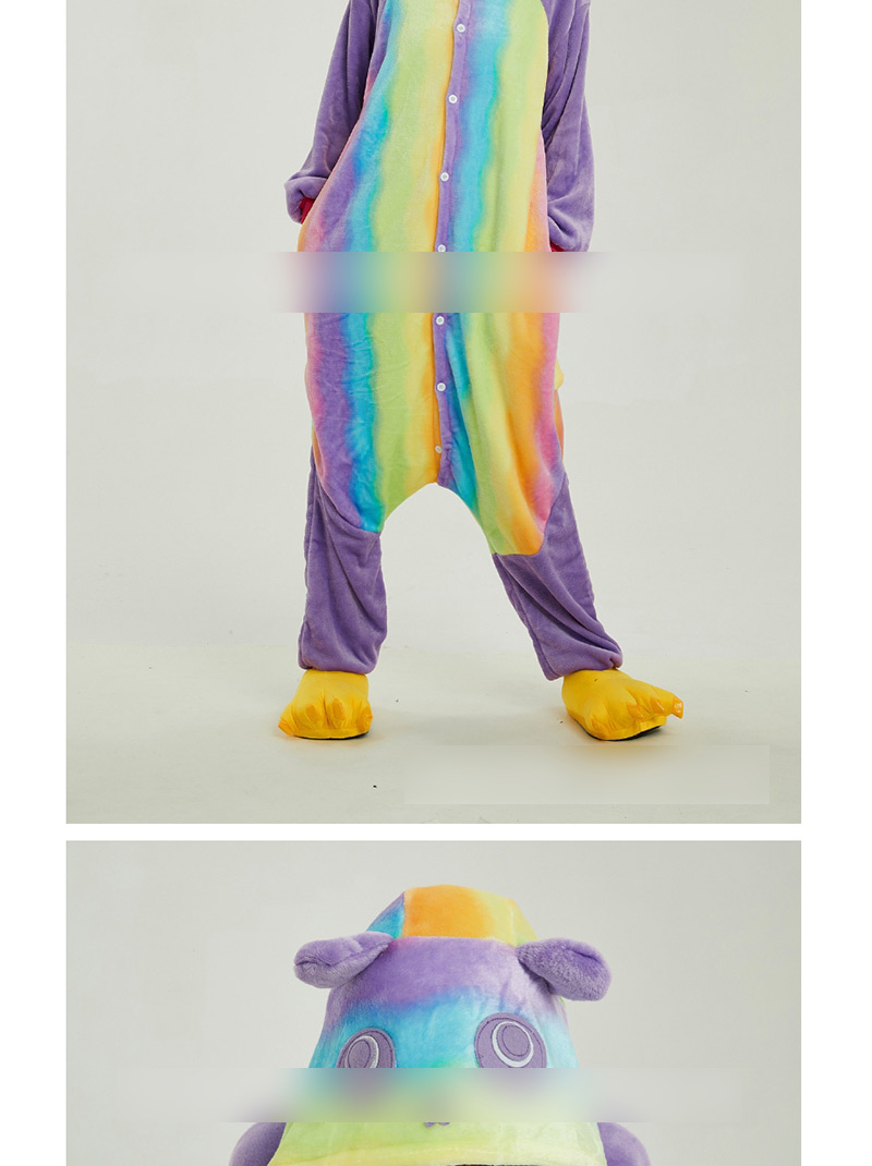 Fashion Purple Panda Shape Decorated Star Pattern Jumpsuit(for Child),Cartoon Pajama