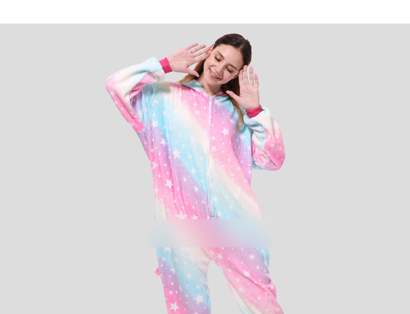 Fashion Multi-color Fish Scale Pattern Decorated Jumpsuit(for Adult),Cartoon Pajama