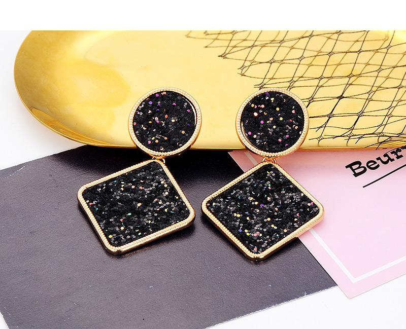 Fashion Pink Geometric Shape Decorated Earrings,Stud Earrings