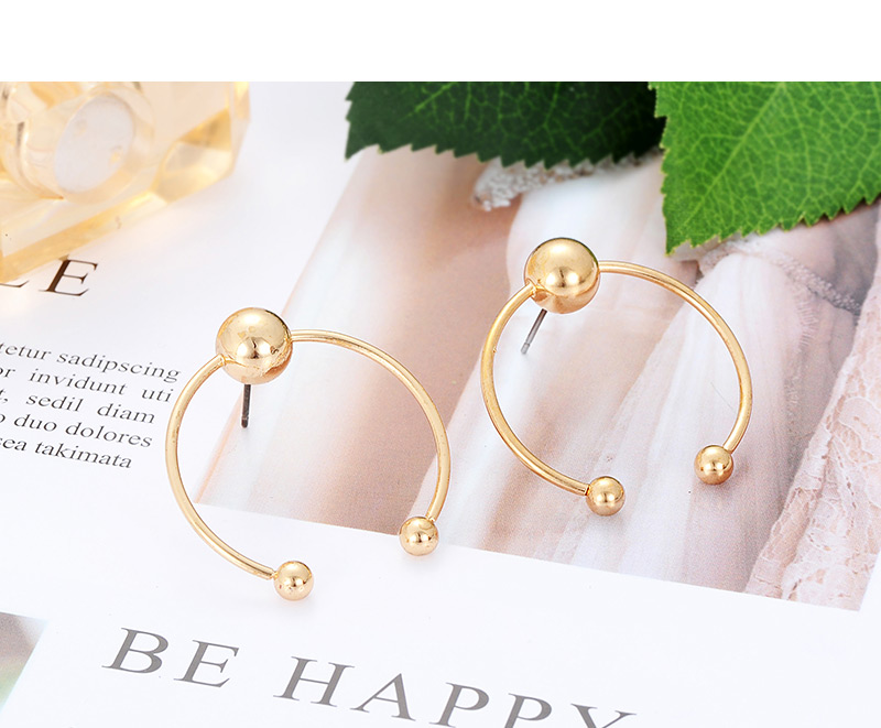 Fashion Gold Color Pure Color Decorated Earrings,Hoop Earrings