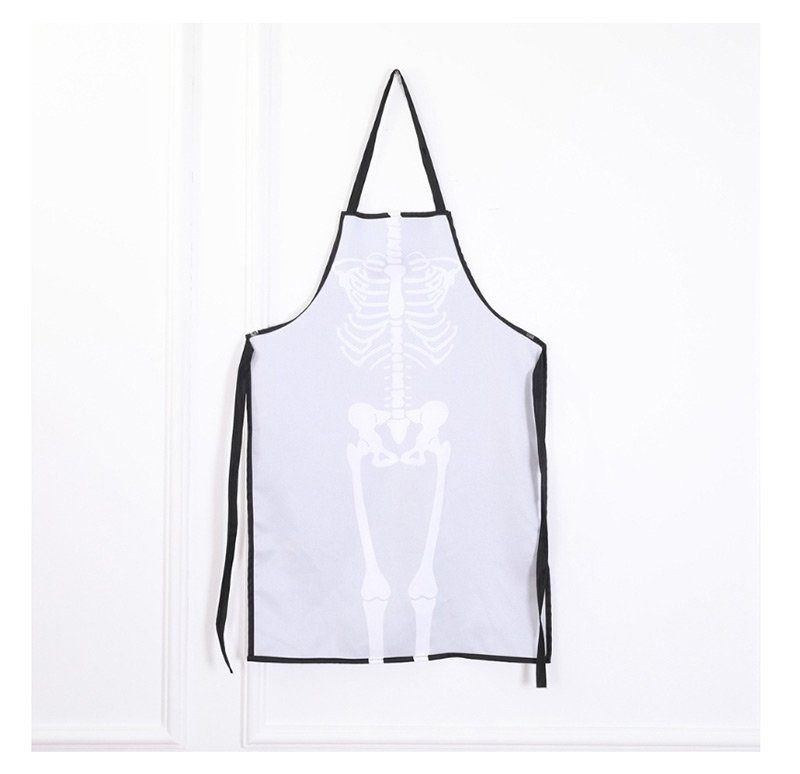 Fashion Black Skull Pattern Decorated Cosplay Apron,Festival & Party Supplies