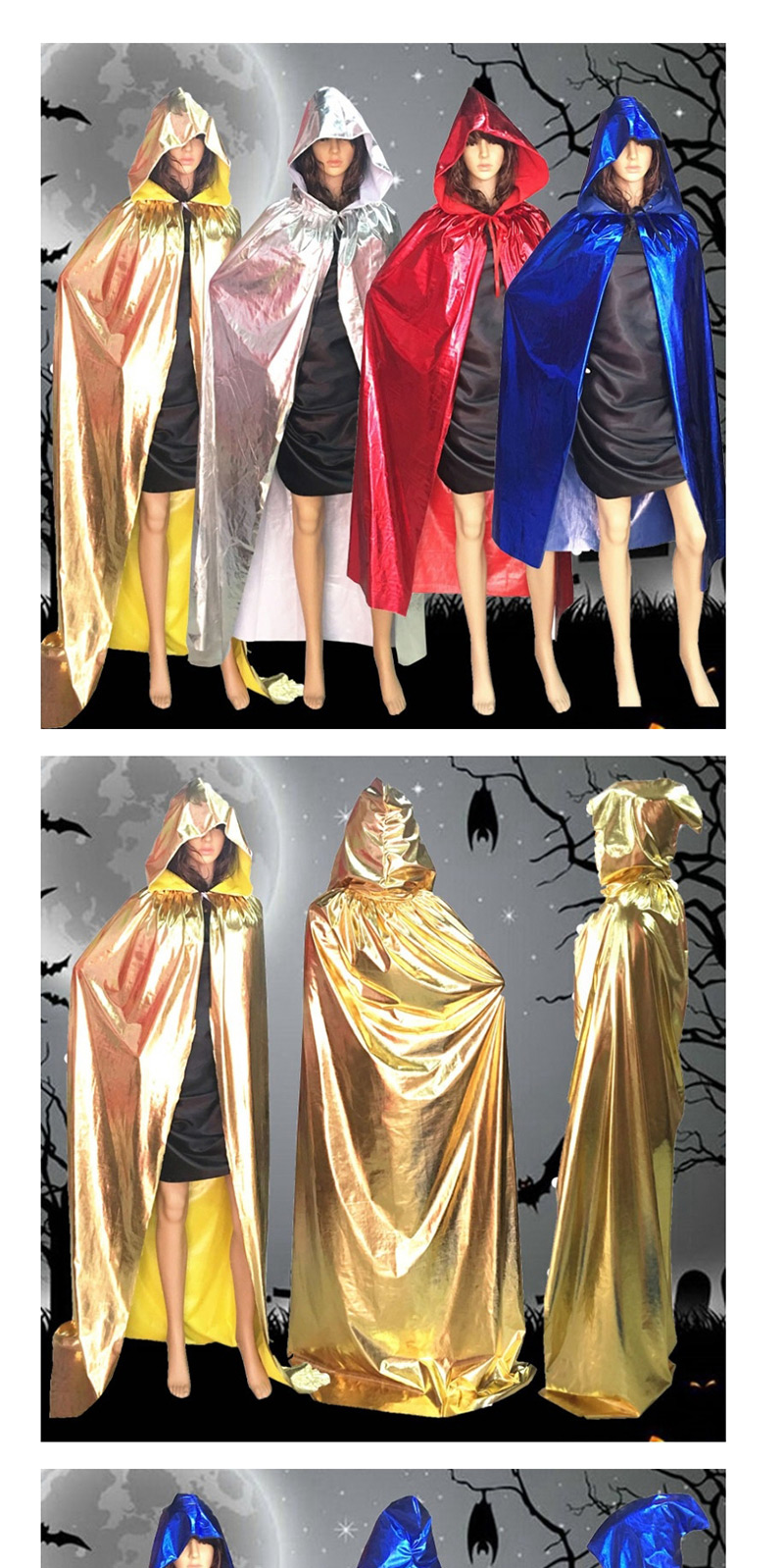 Fashion Gold Color Pure Color Decorated Cosplay Costume(m),Festival & Party Supplies
