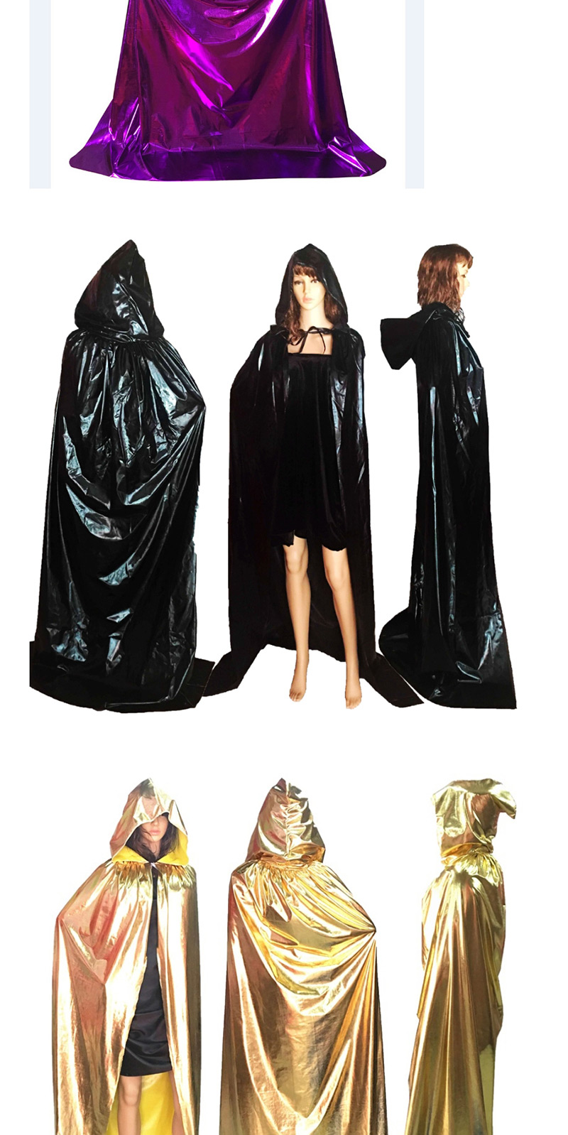 Fashion Black Pure Color Decorated Cosplay Costume(m),Festival & Party Supplies