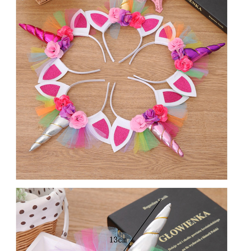 Fashion Gold Color Flower Shape Decorated Hairband,Festival & Party Supplies