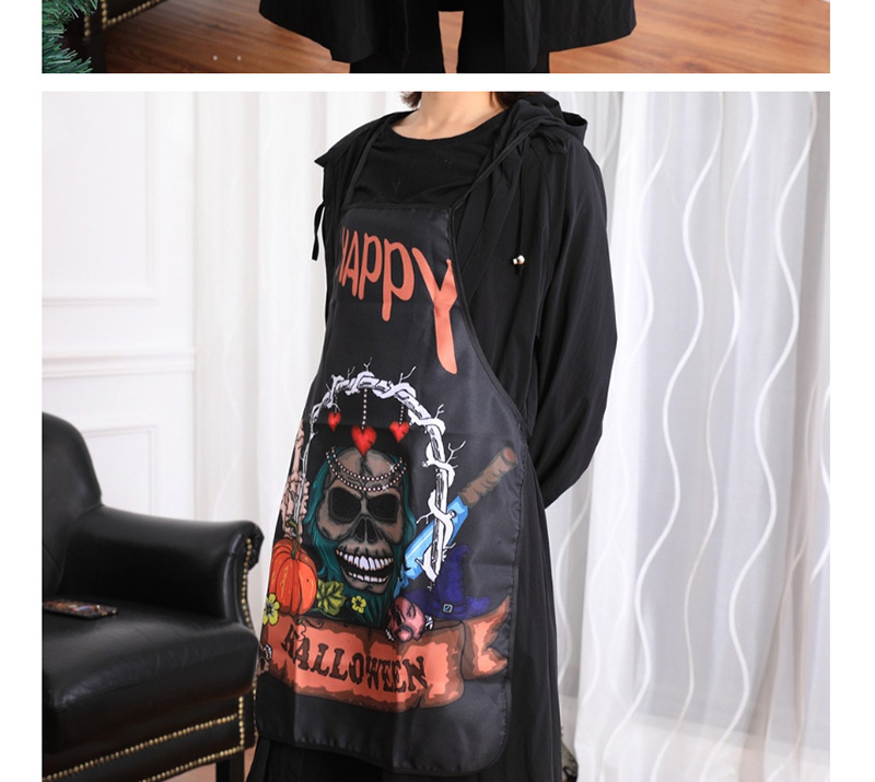 Fashion Black Skull Shape Decorated Cosplay Apron,Festival & Party Supplies