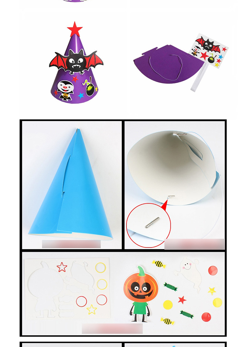 Fashion Purple Pumpkin Pattern Decorated Cosplay Hat,Festival & Party Supplies