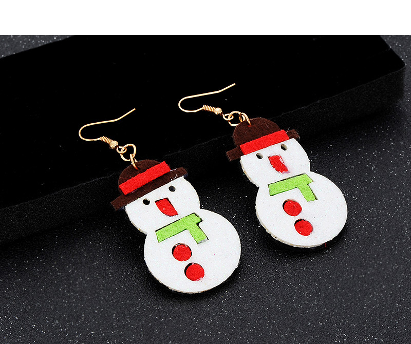 Fashion Multi-color Snowman Shape Decorated Earrings,Drop Earrings