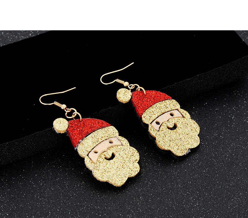 Fashion Gold Color Santa Claus Shape Decorated Earrings,Drop Earrings