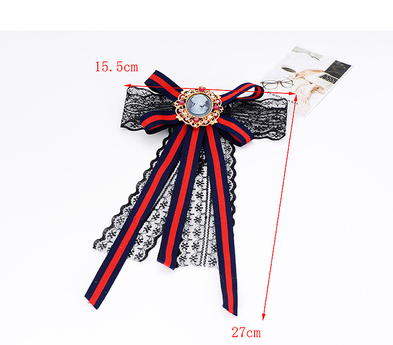 Fashion Red+black Portrait Shape Decorated Bowknot Brooch,Korean Brooches
