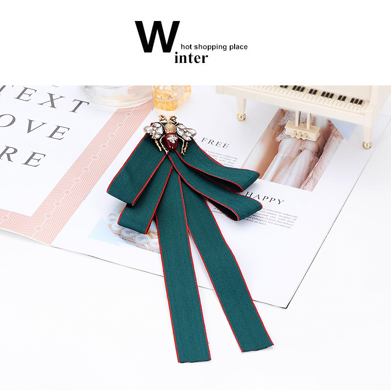 Fashion Green Pure Color Decorated Bowknot Brooch,Korean Brooches