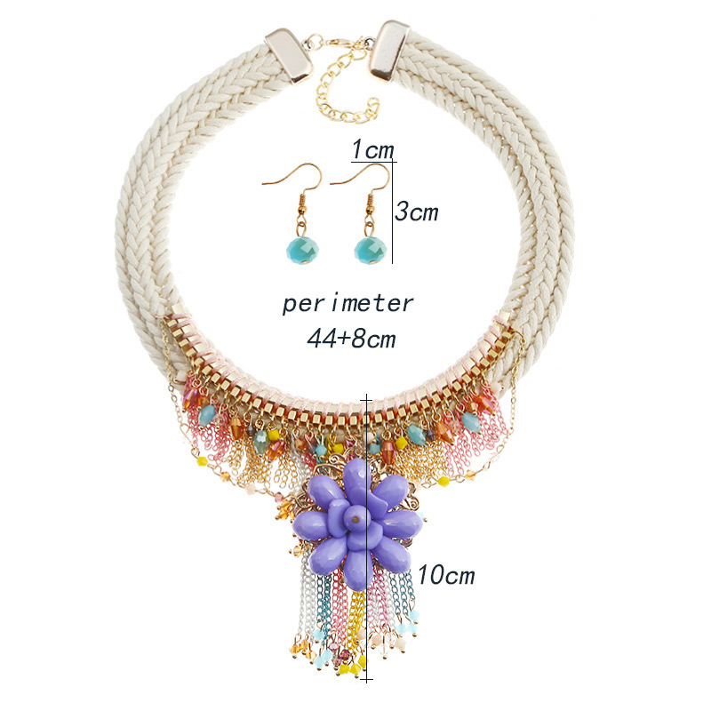 Fashion Purple Flower Shape Decorated Jewelry Sets,Jewelry Sets