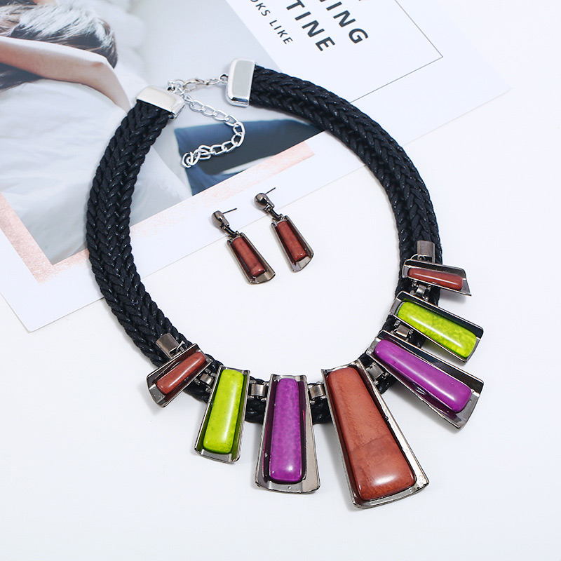 Fashion Multi-color Geometric Shape Decorated Jewelry Sets,Jewelry Sets