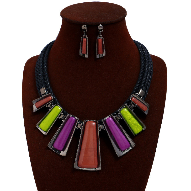 Fashion Multi-color Geometric Shape Decorated Jewelry Sets,Jewelry Sets