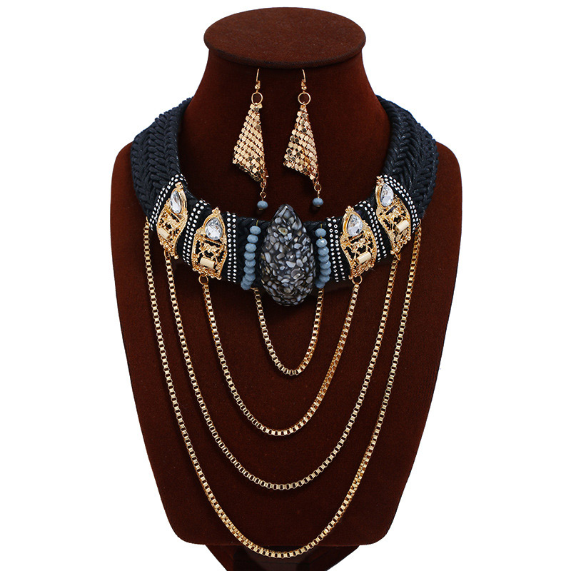 Fashion Black Multi-layer Design Jewelry Sets,Jewelry Sets