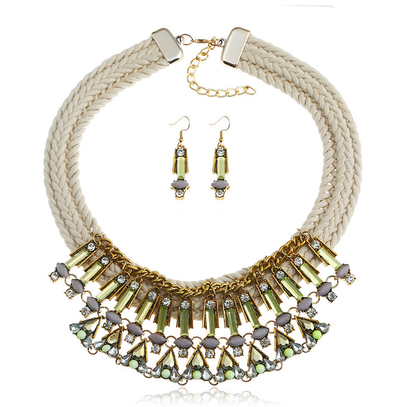 Fashion White Geometric Shape Decorated Jewelry Sets,Jewelry Sets
