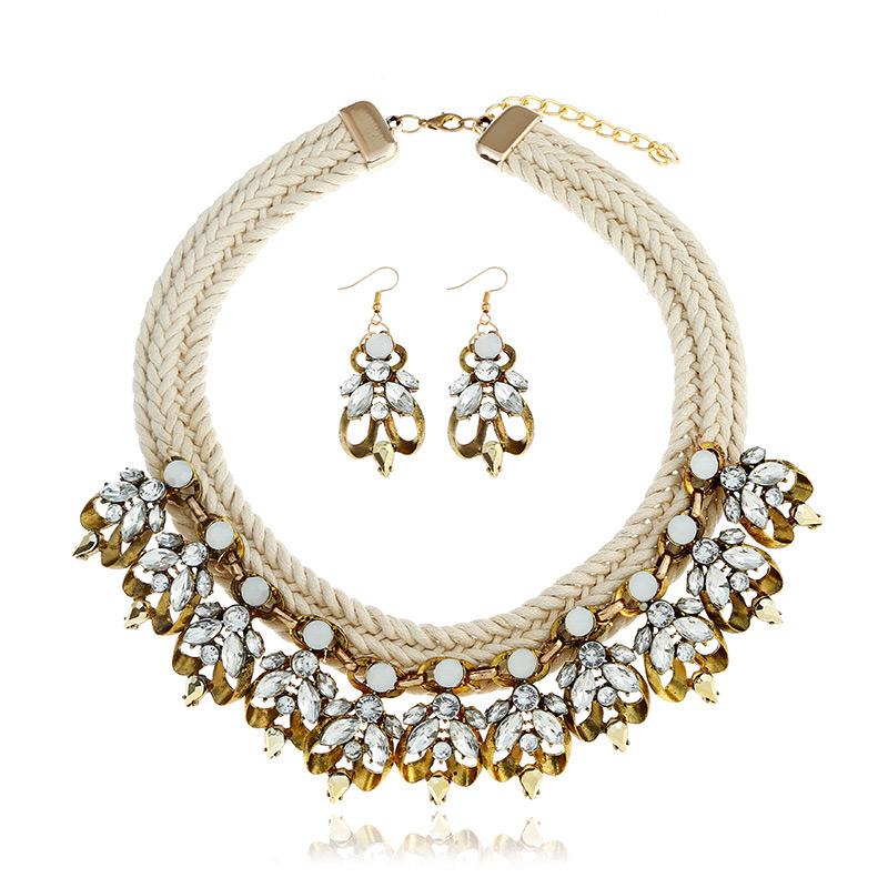 Fashion Gold Color Full Diamond Decorated Jewelry Sets,Jewelry Sets