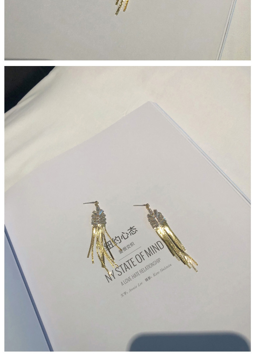 Fashion Gold Color Tassel Decorated Earrings,Stud Earrings