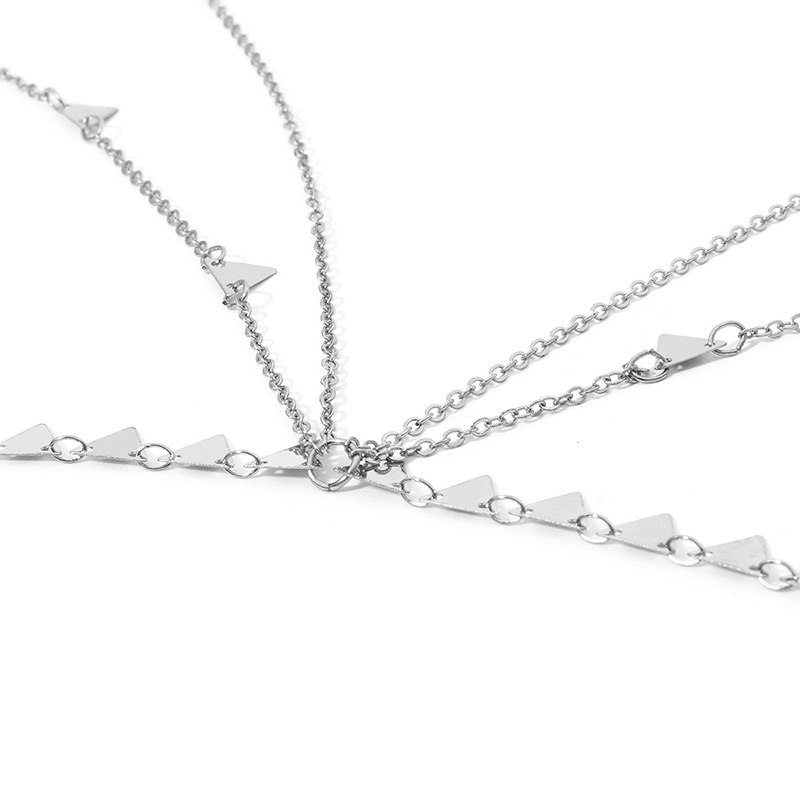Fashion Silver Color Triangle Shape Decorated Body Chain,Body Piercing Jewelry