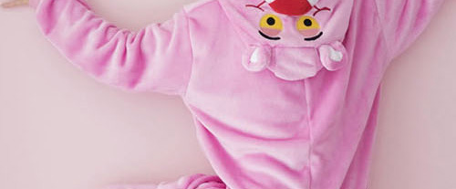Fashion Pink Leopard Shape Decorated Pajamas,Cartoon Pajama